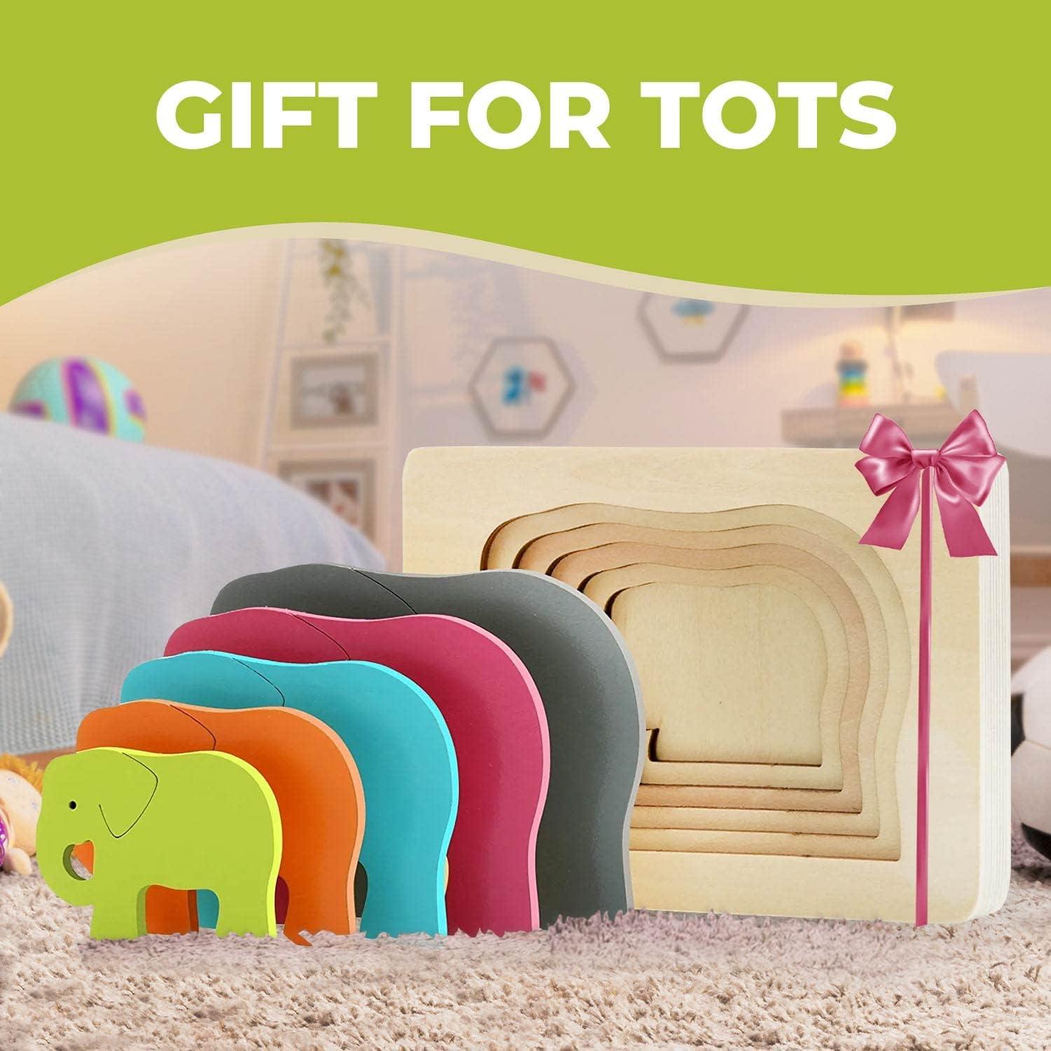 Rompecabezas de Madera TEKOR Elefante Multi-Capa 15x11cm