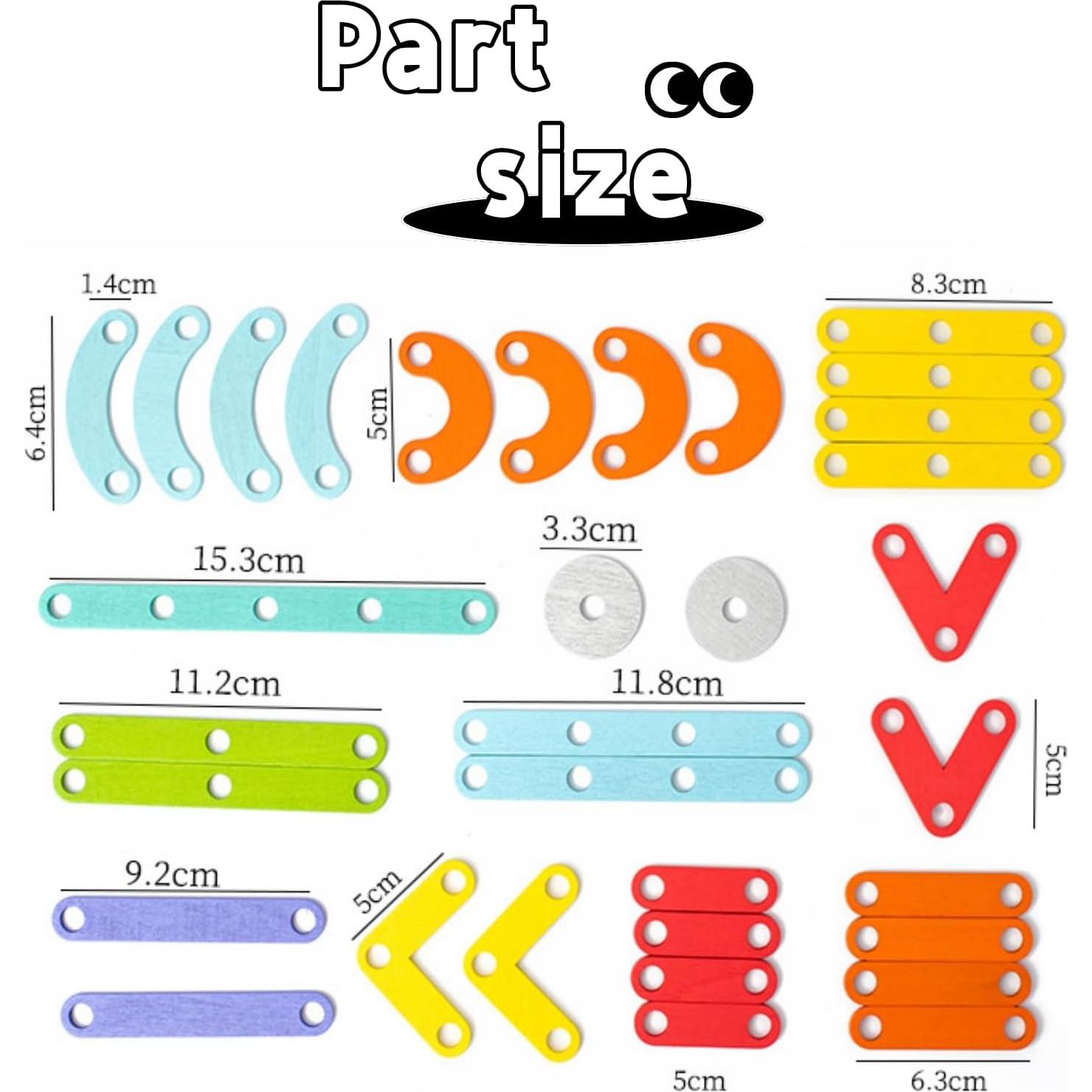 Tablero de Rompecabezas Geométrico de Madera Munyee Hua 30x30cm