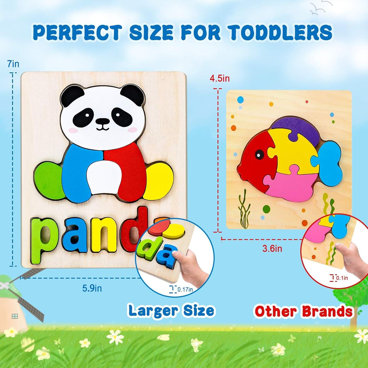 Rompecabezas de Madera Ecológicos BOZE SUPOD para Niños 1-3 Años