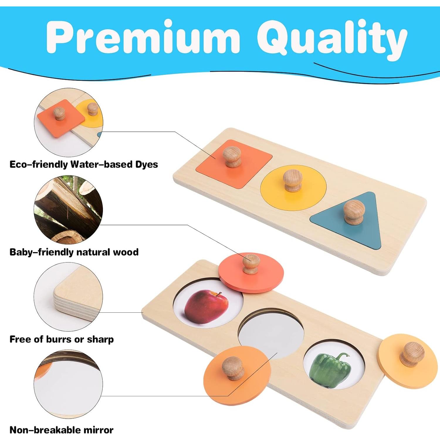 Rompecabezas de Madera Montessori TOYICOME 12-36 Meses