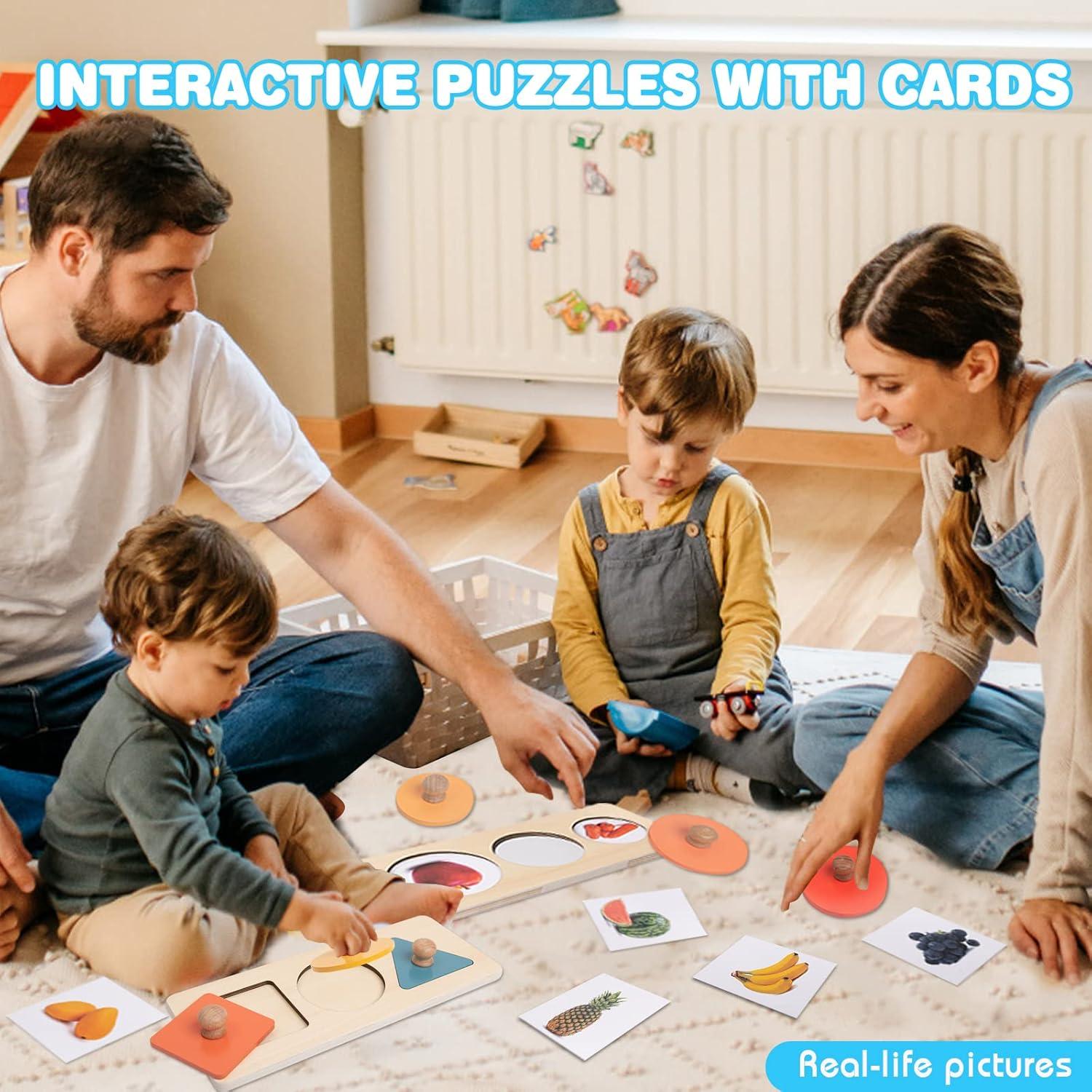 Rompecabezas de Madera Montessori TOYICOME 12-36 Meses