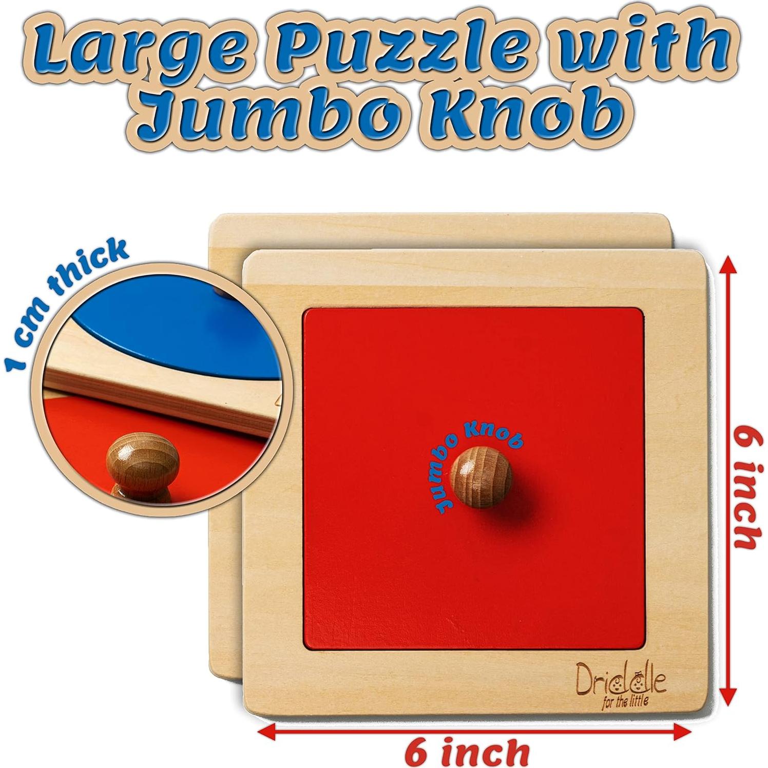 Rompecabezas Montessori Driddle con Espejo y Foto - 2 Formas Jumbo