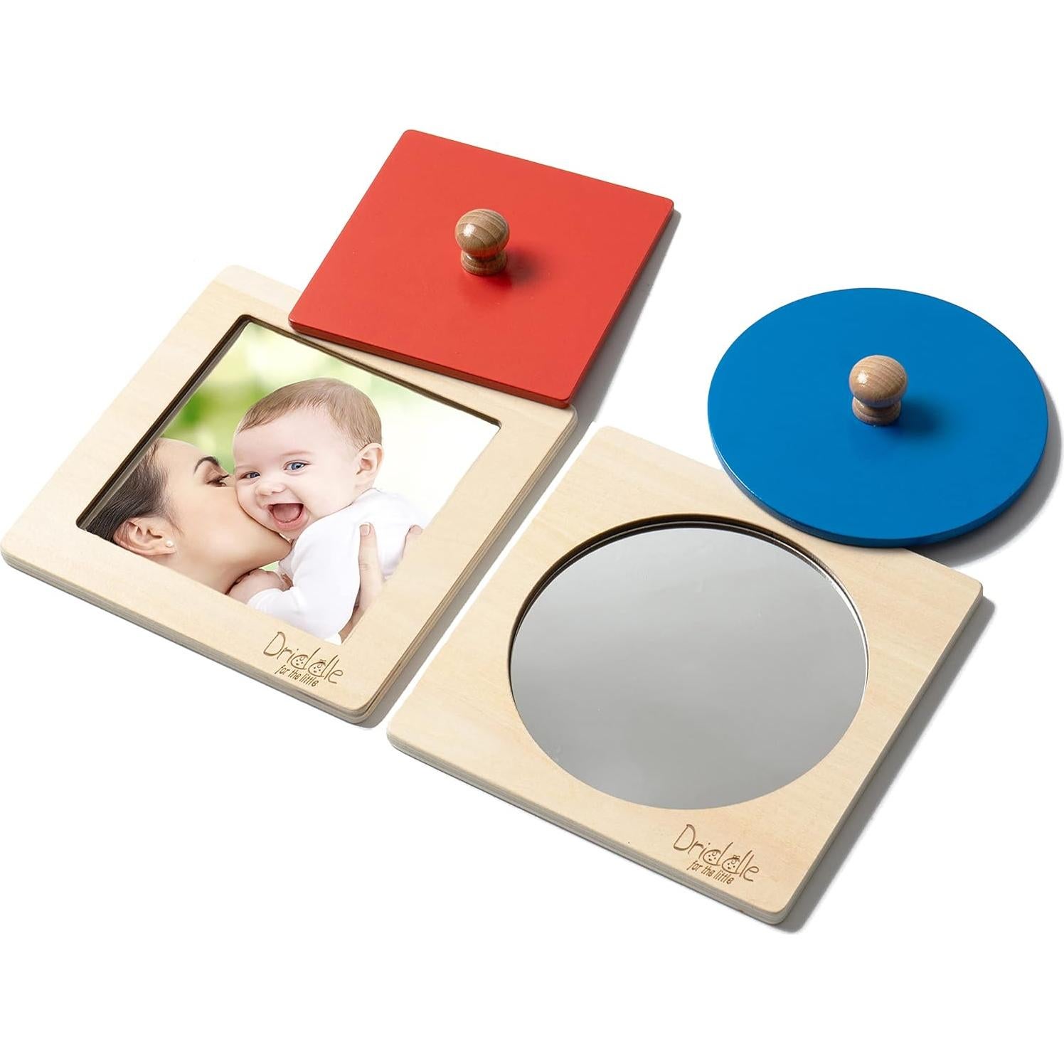 Rompecabezas Montessori Driddle con Espejo y Foto - 2 Formas Jumbo