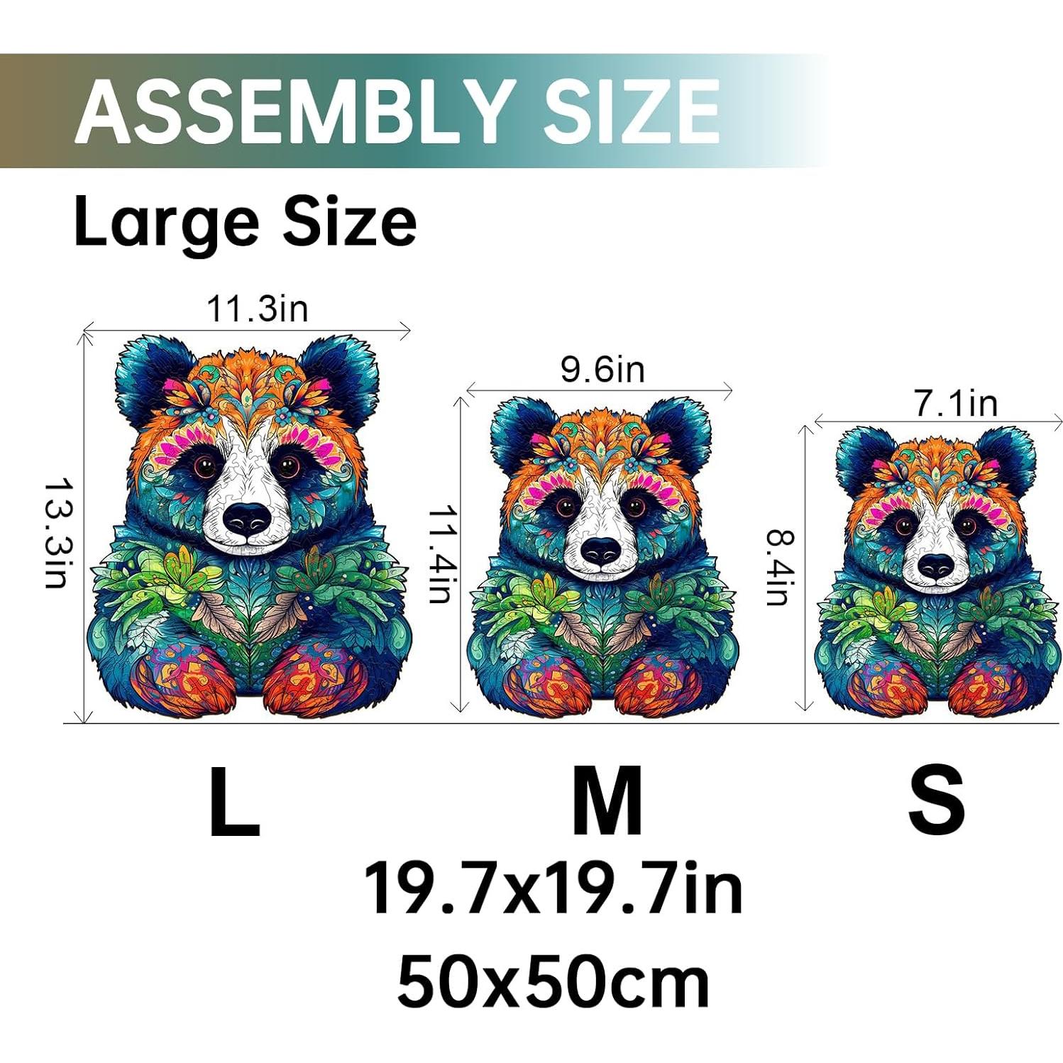 Rompecabezas de Madera Panda Jigfoxy 170 Piezas 24.4x29cm