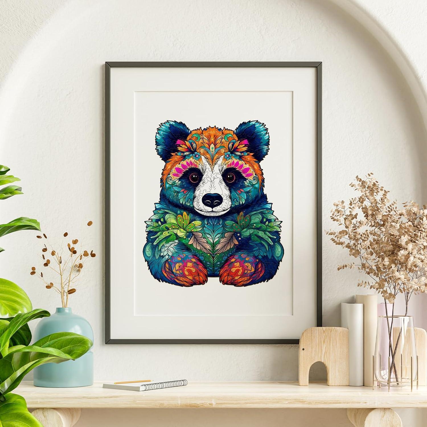 Rompecabezas de Madera Panda Jigfoxy 170 Piezas 24.4x29cm