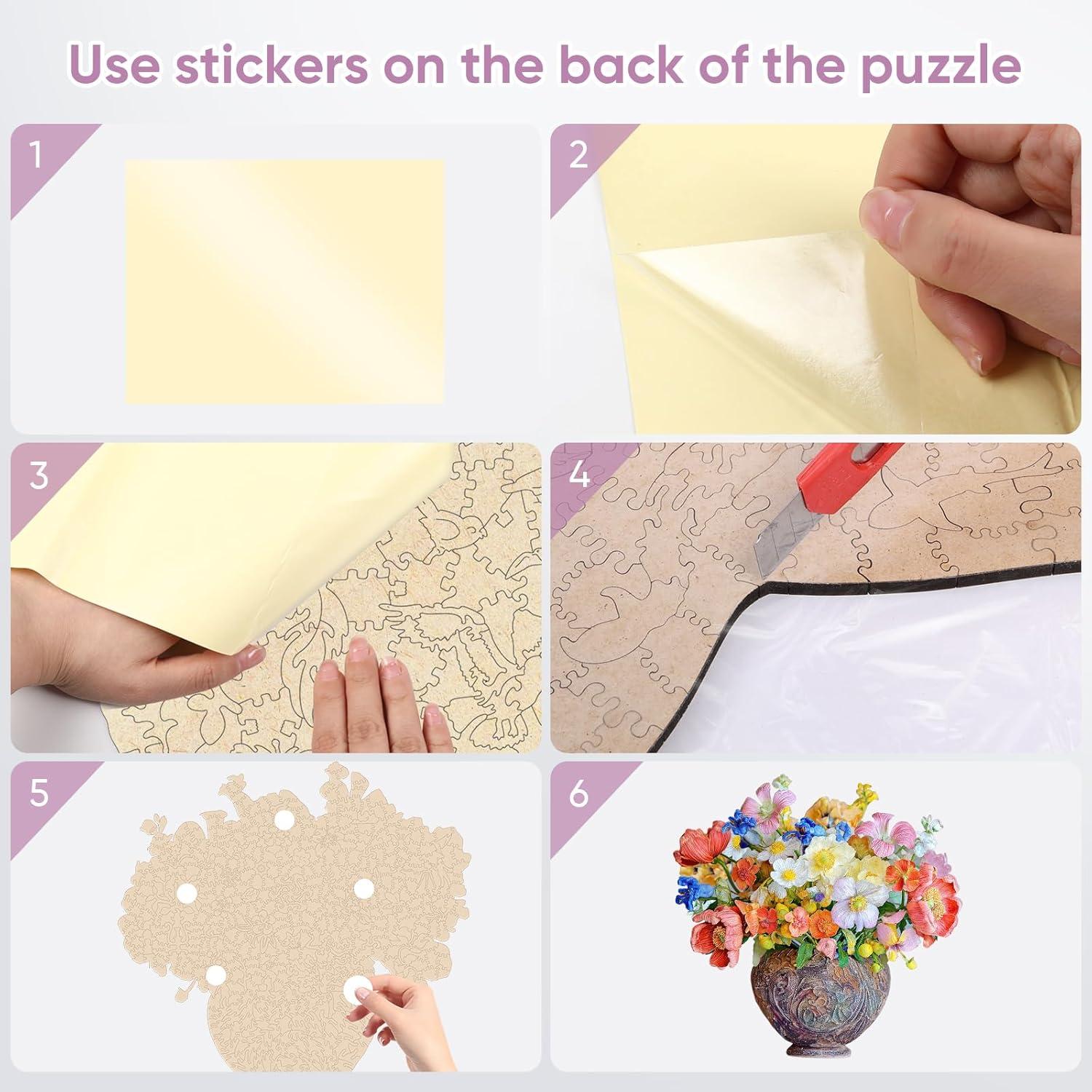 Rompecabezas de Madera Delobil 200 Piezas Flores 28x28 cm