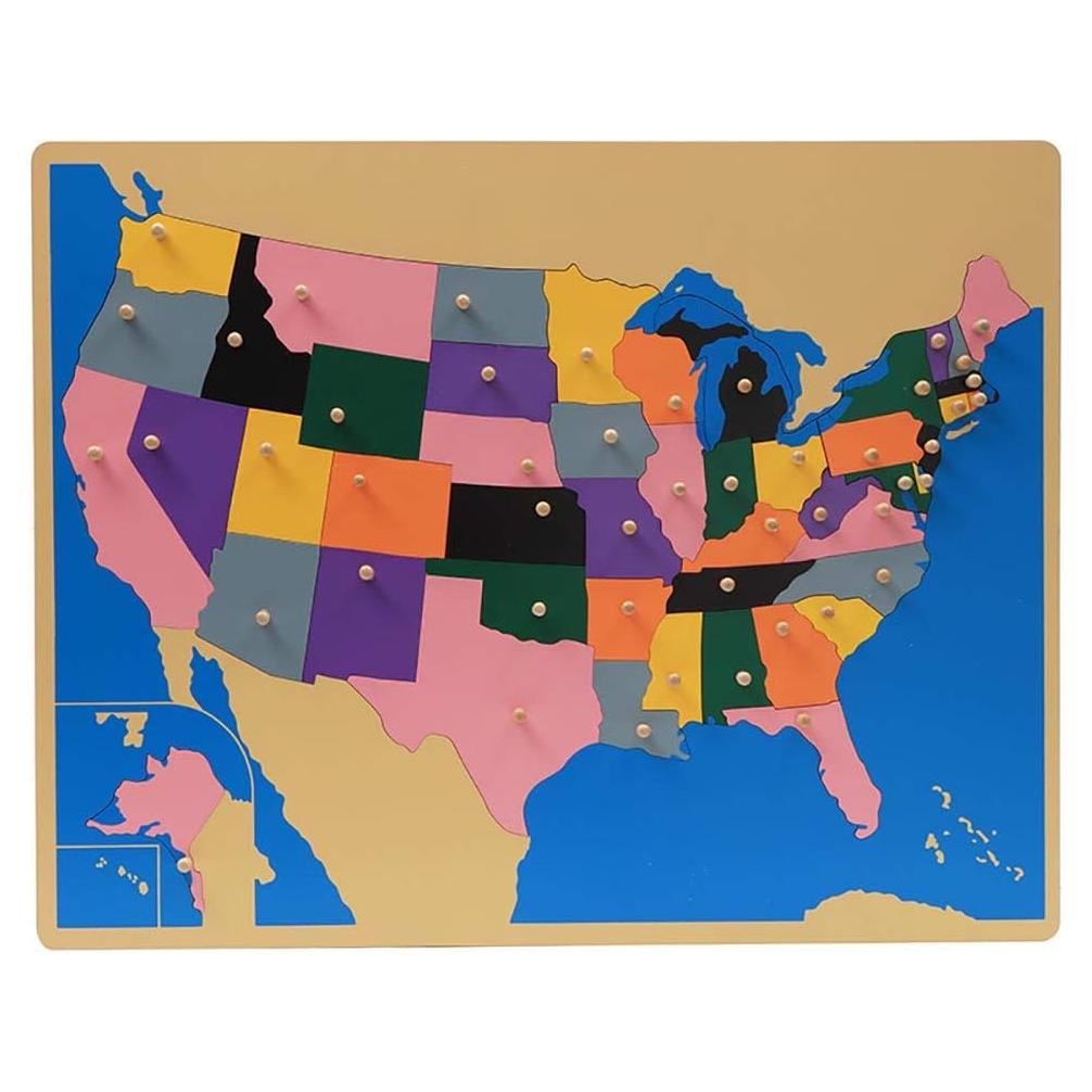 Rompecabezas Mapa de EE. UU. Montessori MY Toy Shop 57.9x44.9 cm