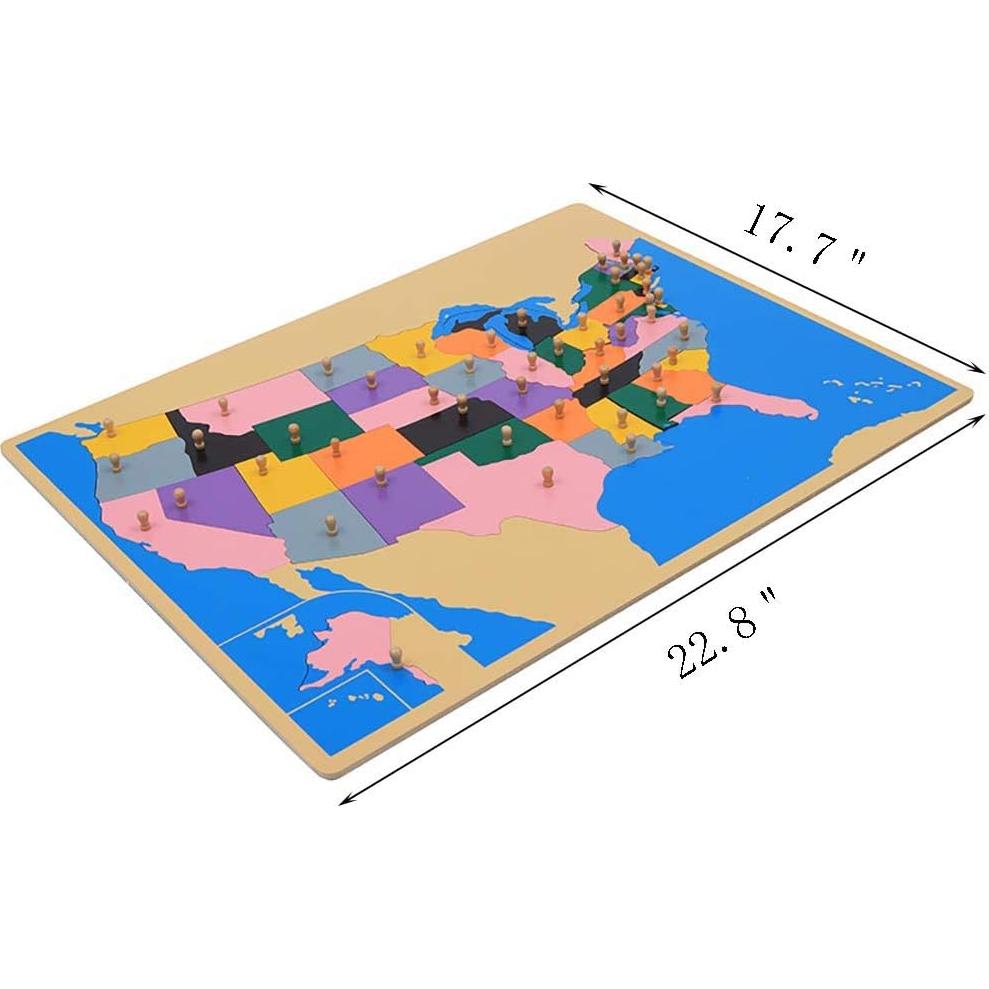 Rompecabezas Mapa de EE. UU. Montessori MY Toy Shop 57.9x44.9 cm