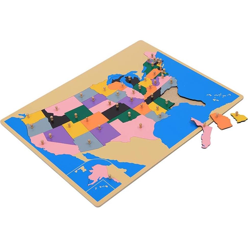 Rompecabezas Mapa de EE. UU. Montessori MY Toy Shop 57.9x44.9 cm
