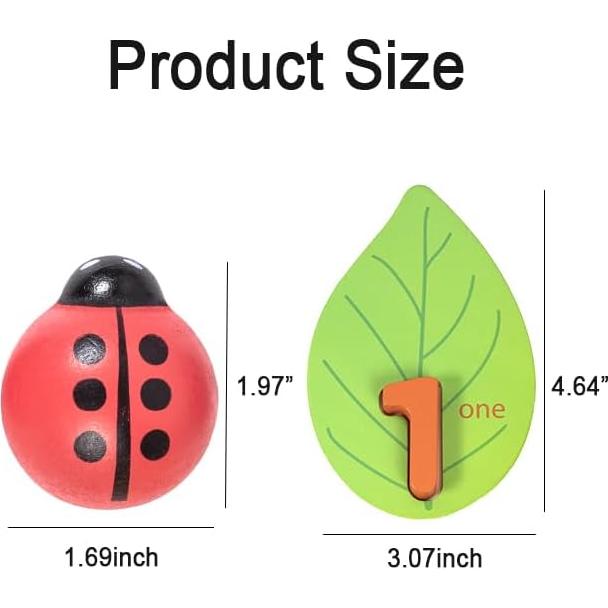 Rompecabezas de Conteo Montessori Langmeil - Juguete de Madera para Niños 2-5 Años