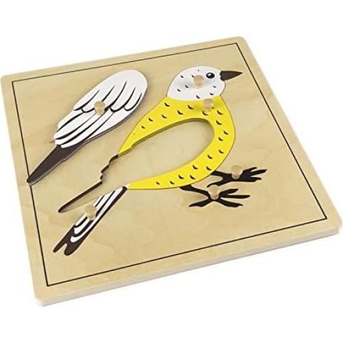 Rompecabezas de Aves de Madera Elite Montessori 24x24cm