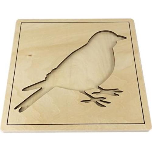 Rompecabezas de Aves de Madera Elite Montessori 24x24cm