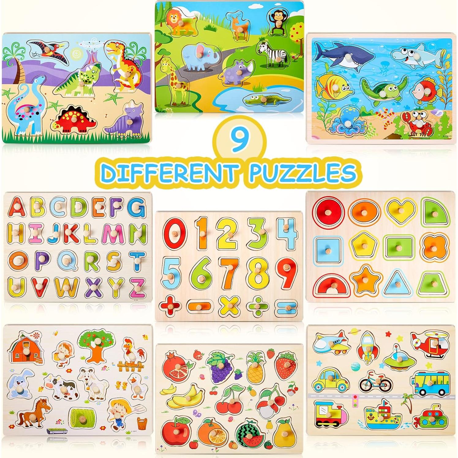 Rompecabezas de Madera para Niños Chivao - 9 Piezas Educativas