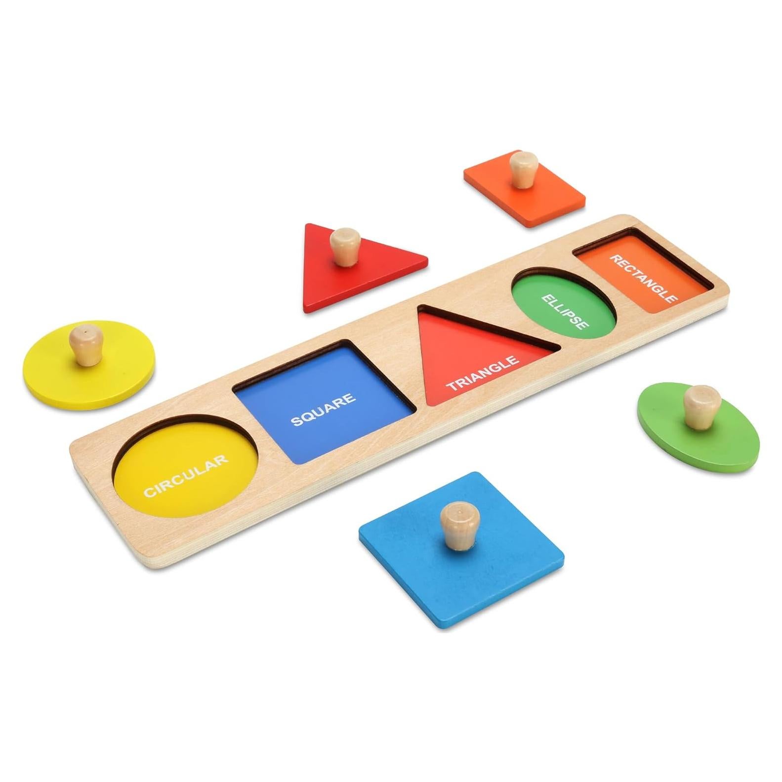 Rompecabezas de Madera Montessori NIUEVLRS 25.4x10.2cm para Niños