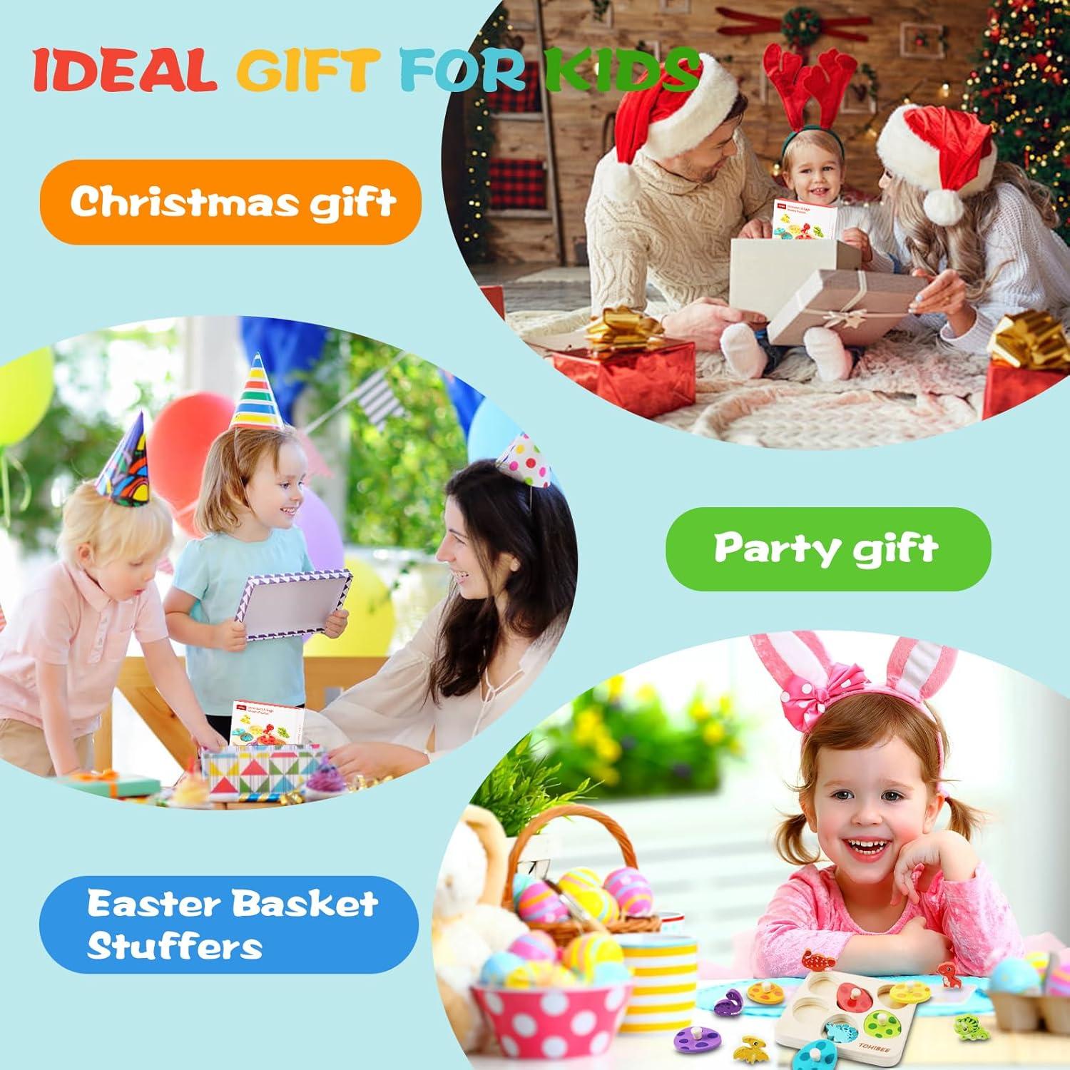 Rompecabezas de Madera TOHIBEE Dinosaurios 6 Piezas Educativo