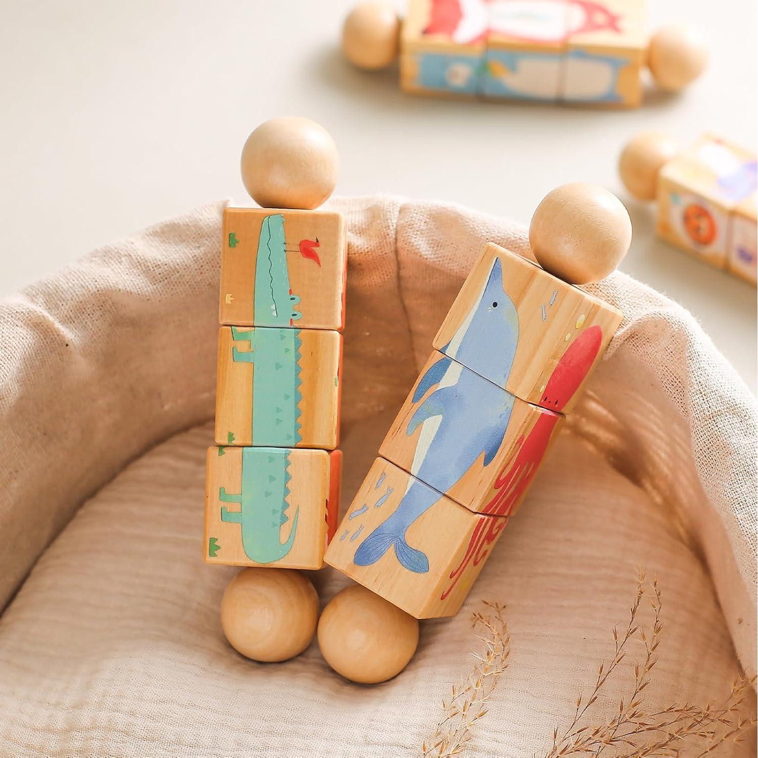 Juguete de Rompecabezas de Madera Promise Babe - Ballena y Zorro