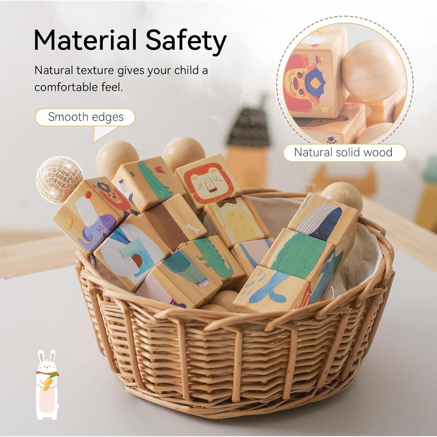 Juguete de Rompecabezas de Madera Promise Babe - Ballena y Zorro