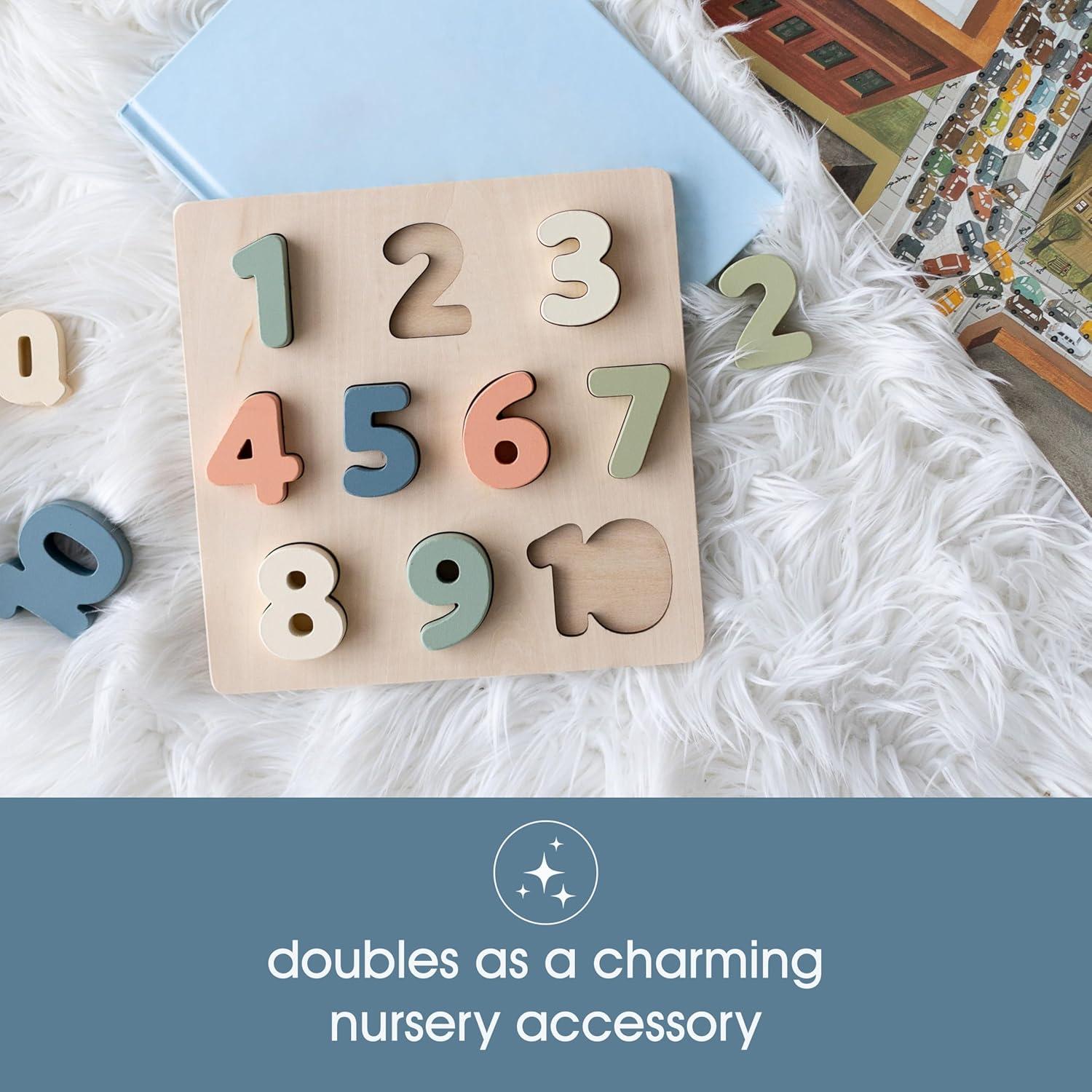 Rompecabezas de Números de Madera Pearhead 1-10 Colorido