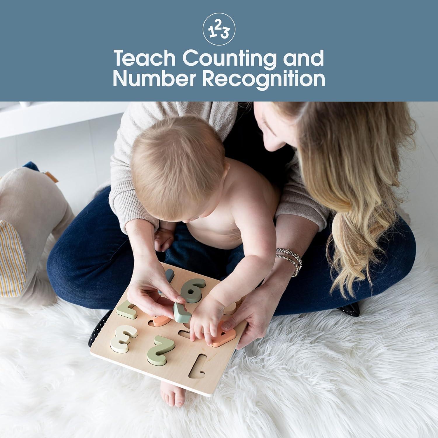 Rompecabezas de Números de Madera Pearhead 1-10 Colorido