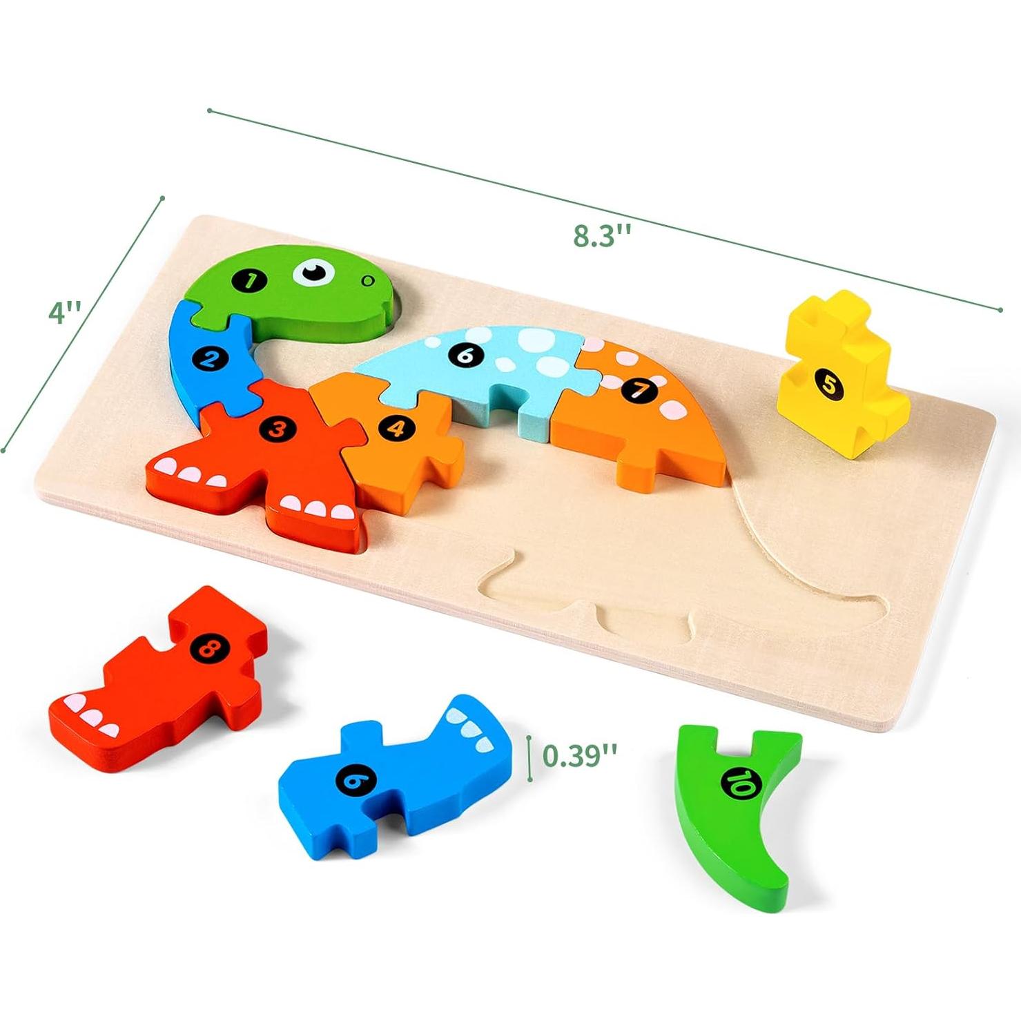 Rompecabezas de Madera de Animales Montessori - 7 Piezas