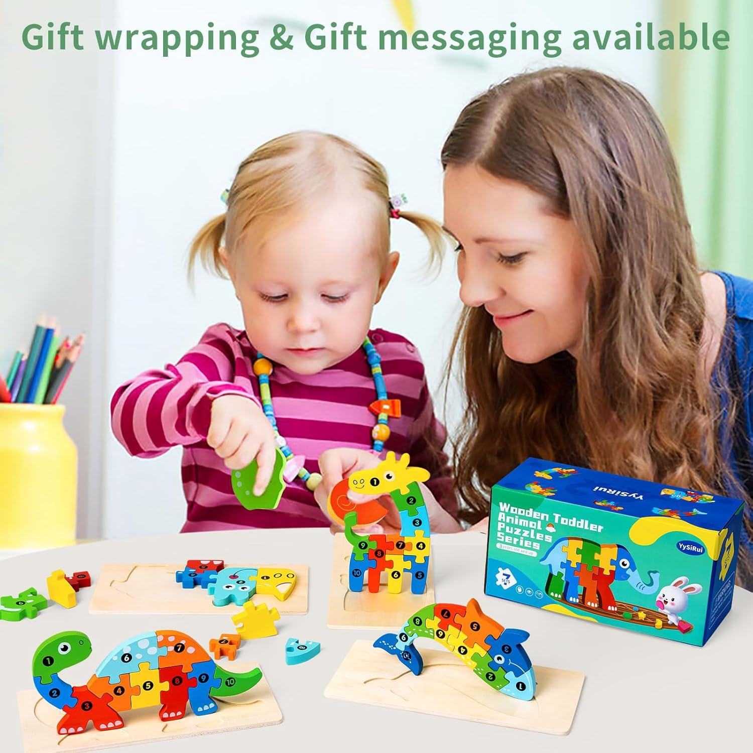 Rompecabezas de Madera de Animales Montessori - 7 Piezas