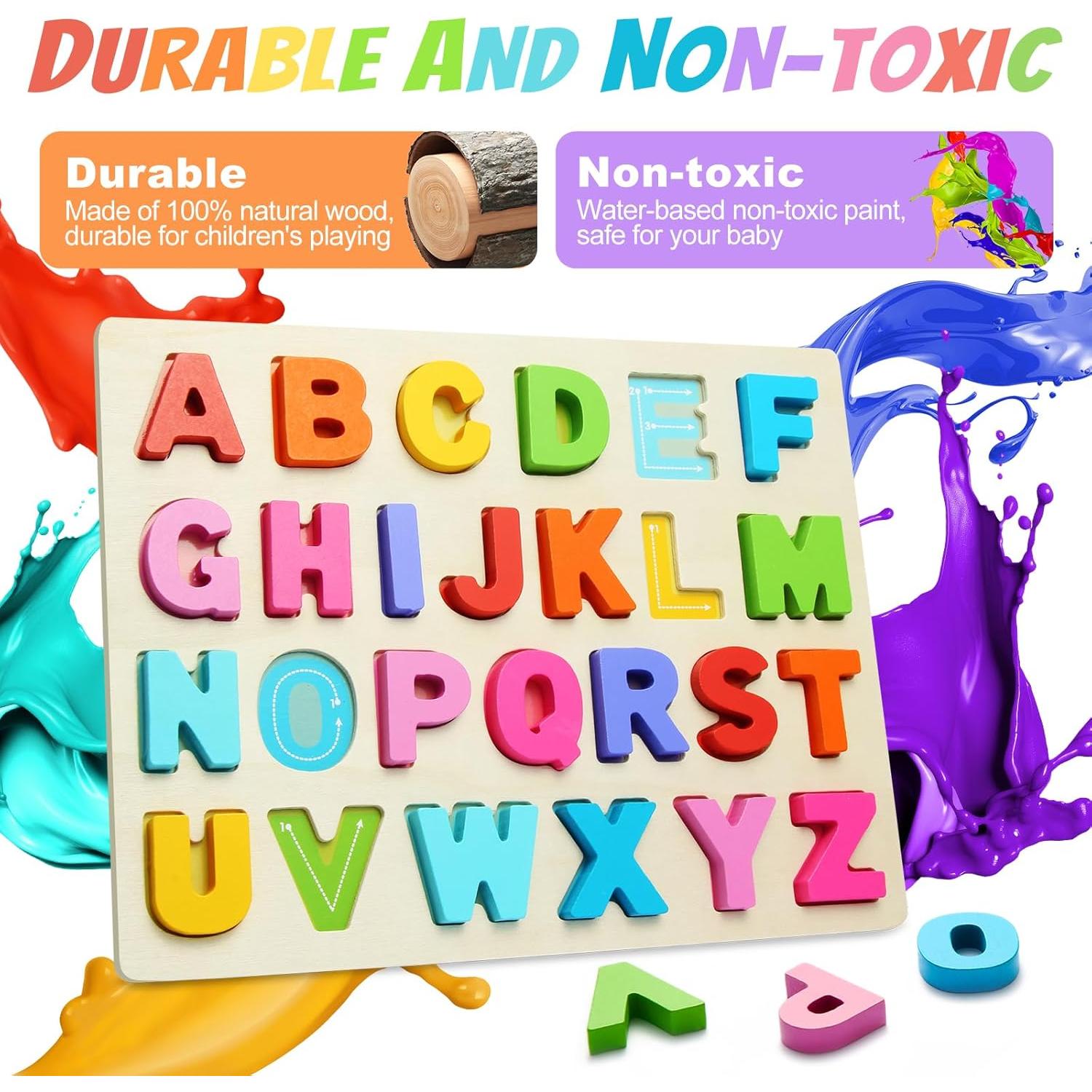 Rompecabezas de Madera del ABC para Niños 3 a 5 Años