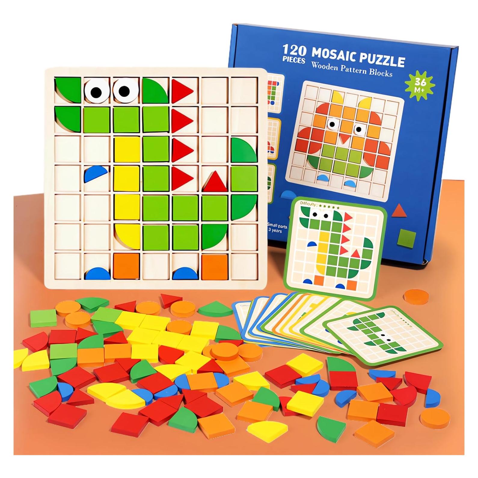 Rompecabezas de Bloques de Madera Pozale 120 PCS Educativo