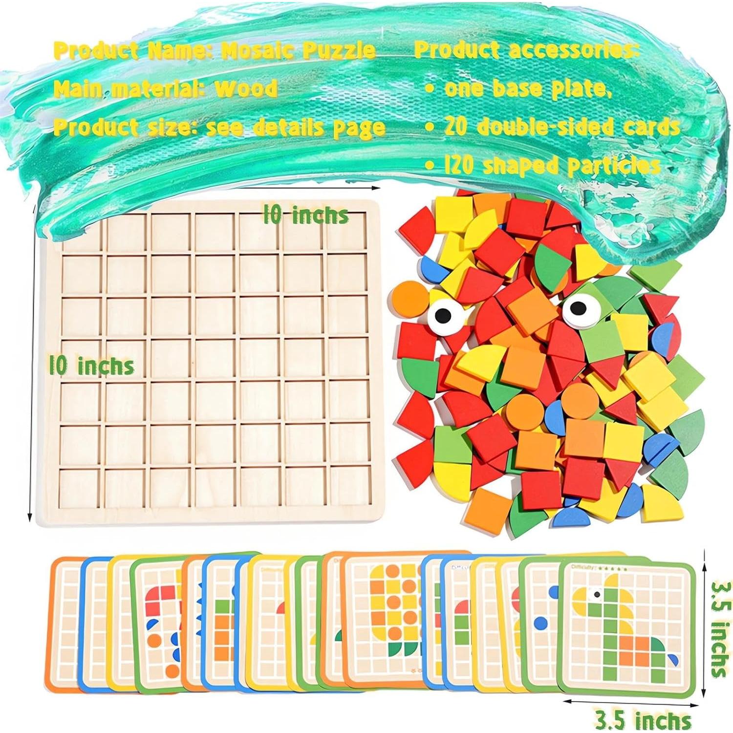 Rompecabezas de Bloques de Madera Pozale 120 PCS Educativo