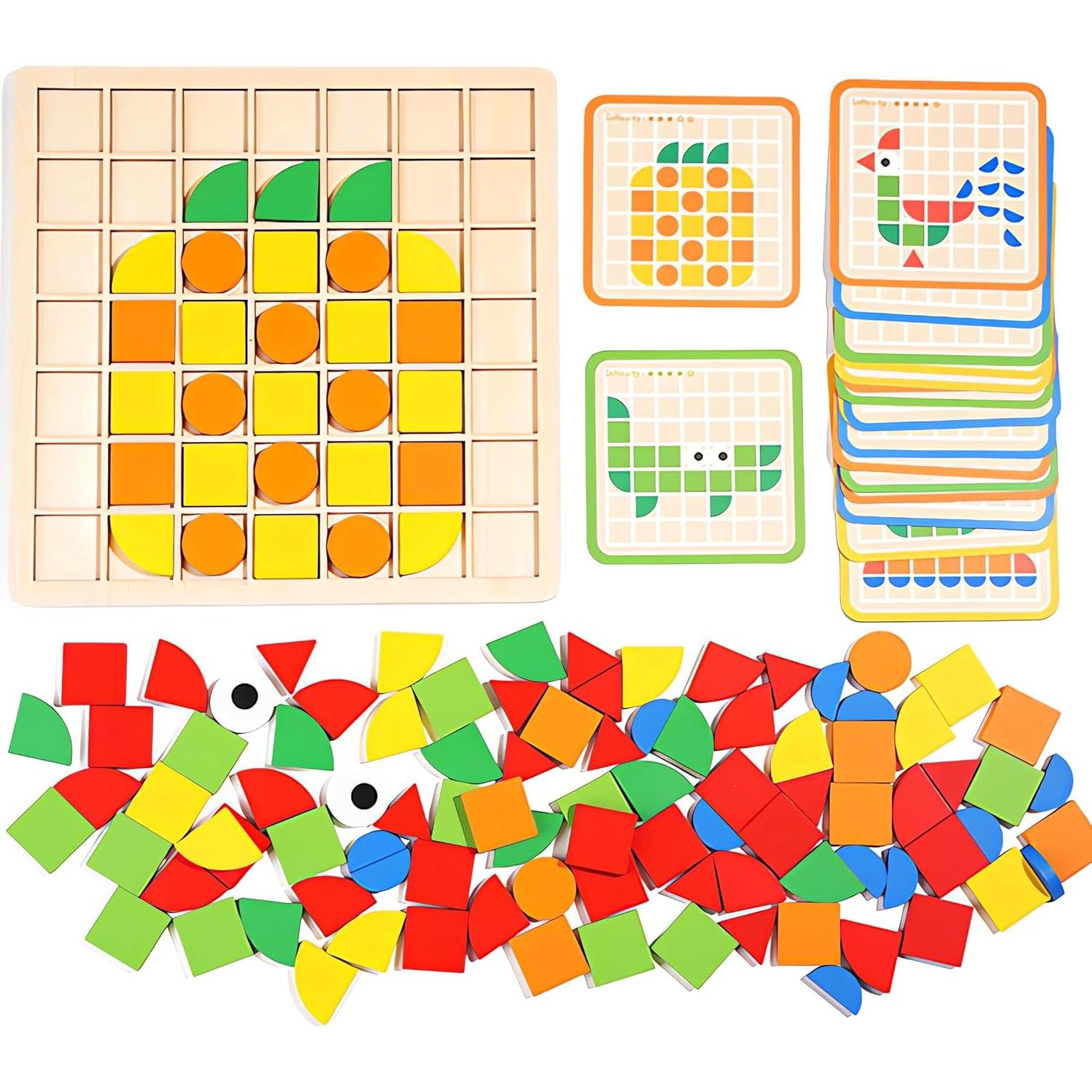 Rompecabezas de Bloques de Madera Pozale 120 PCS Educativo