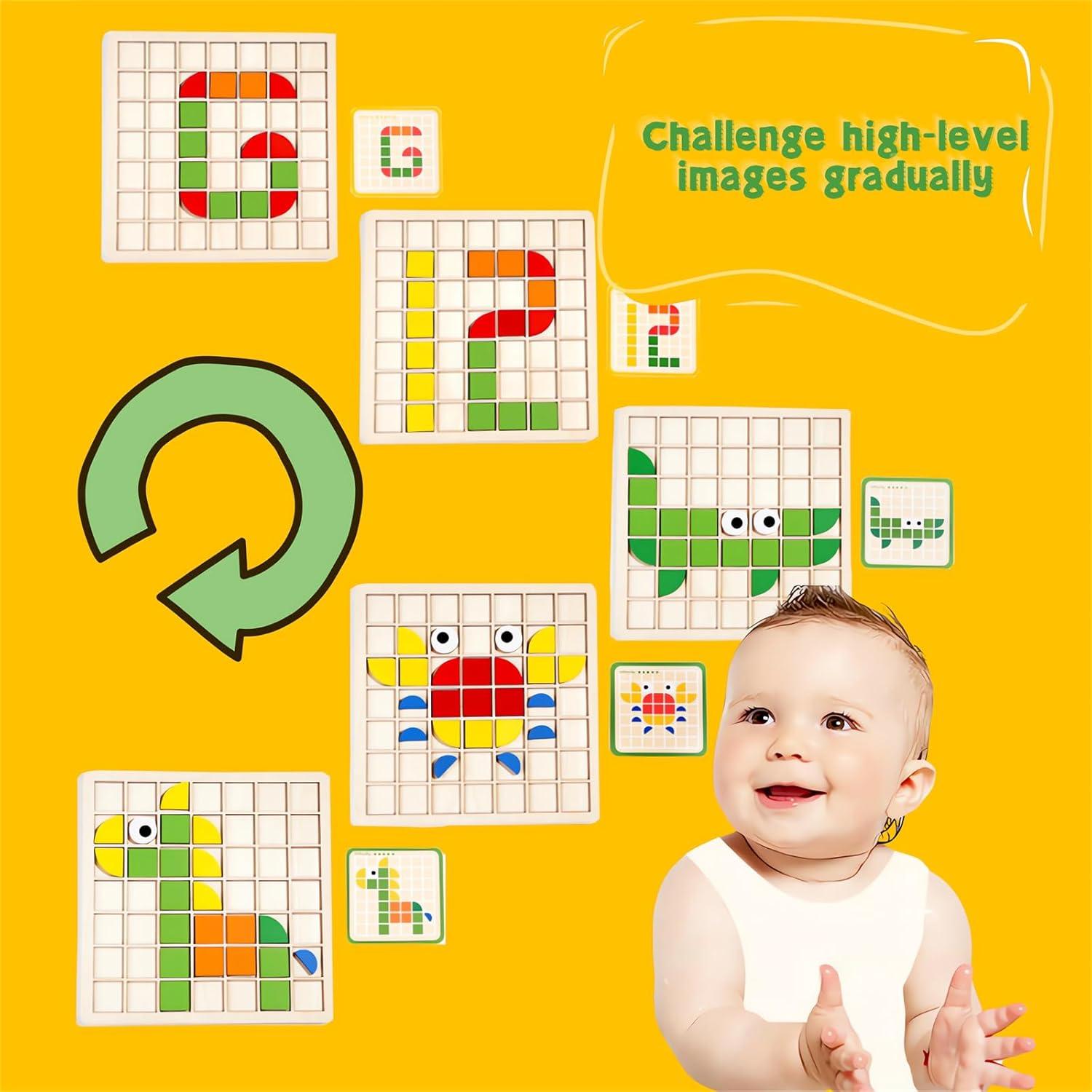 Rompecabezas de Bloques de Madera Pozale 120 PCS Educativo