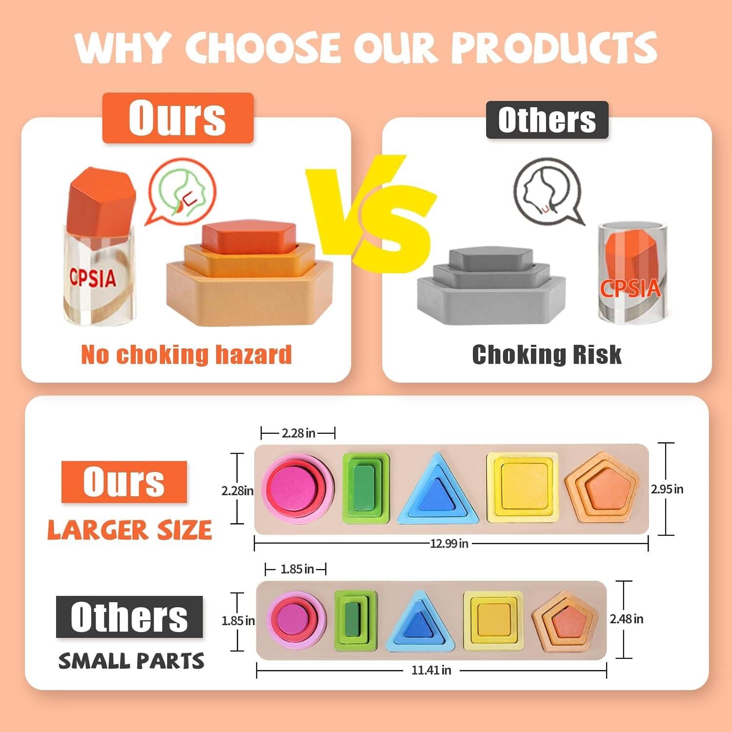 Juguetes Montessori de Madera YHHYToy para Niños 1-3 Años