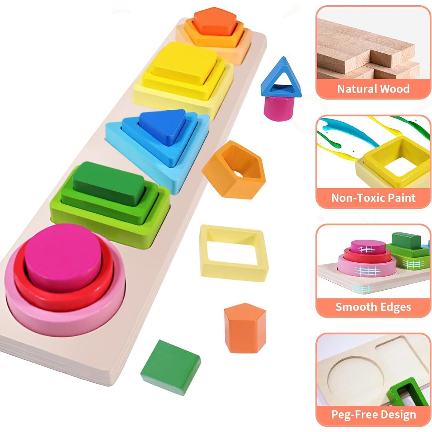 Juguetes Montessori de Madera YHHYToy para Niños 1-3 Años