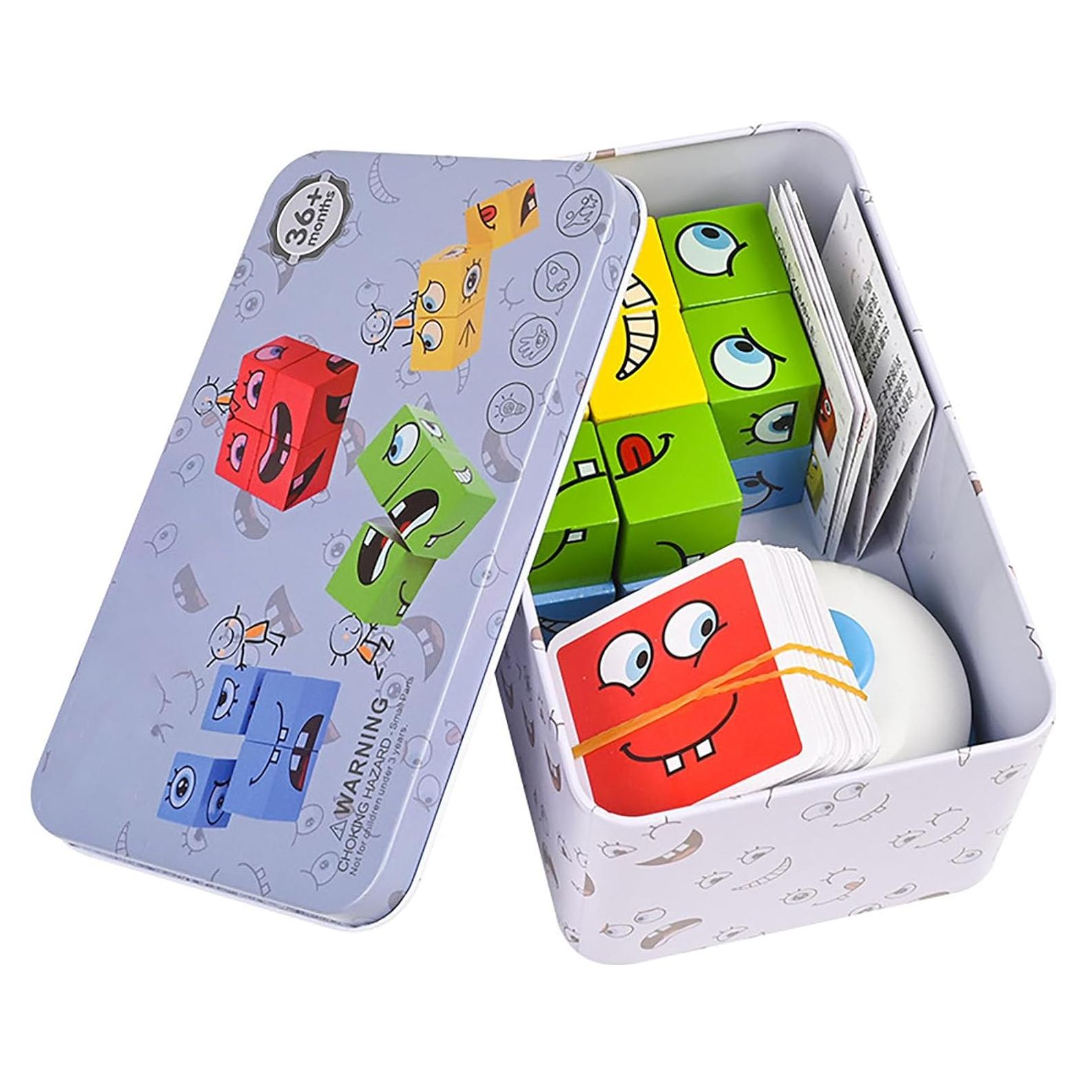 Rompecabezas de Expresiones Faciales de Madera ALaLatois 15.7x9.7 cm