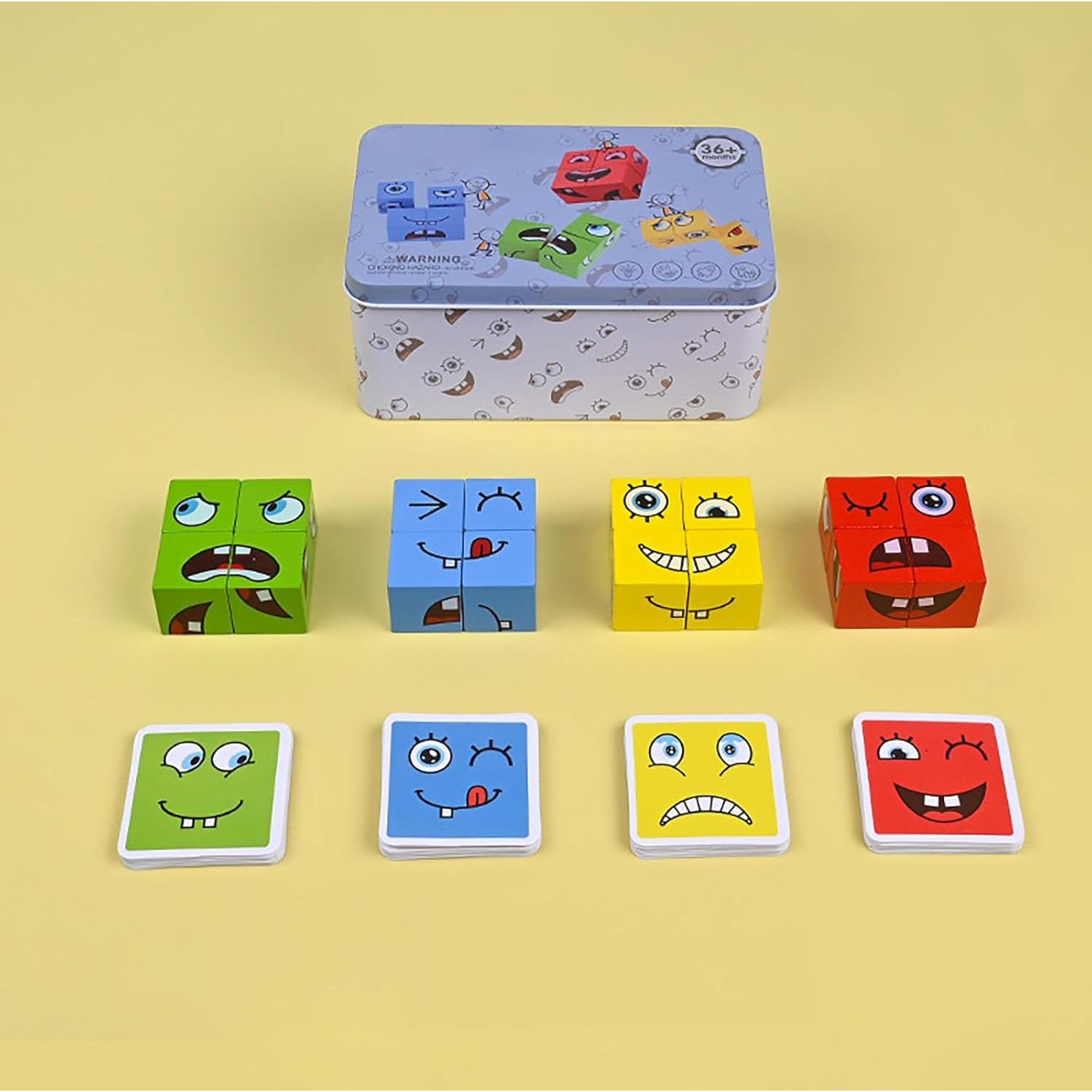 Rompecabezas de Expresiones Faciales de Madera ALaLatois 15.7x9.7 cm