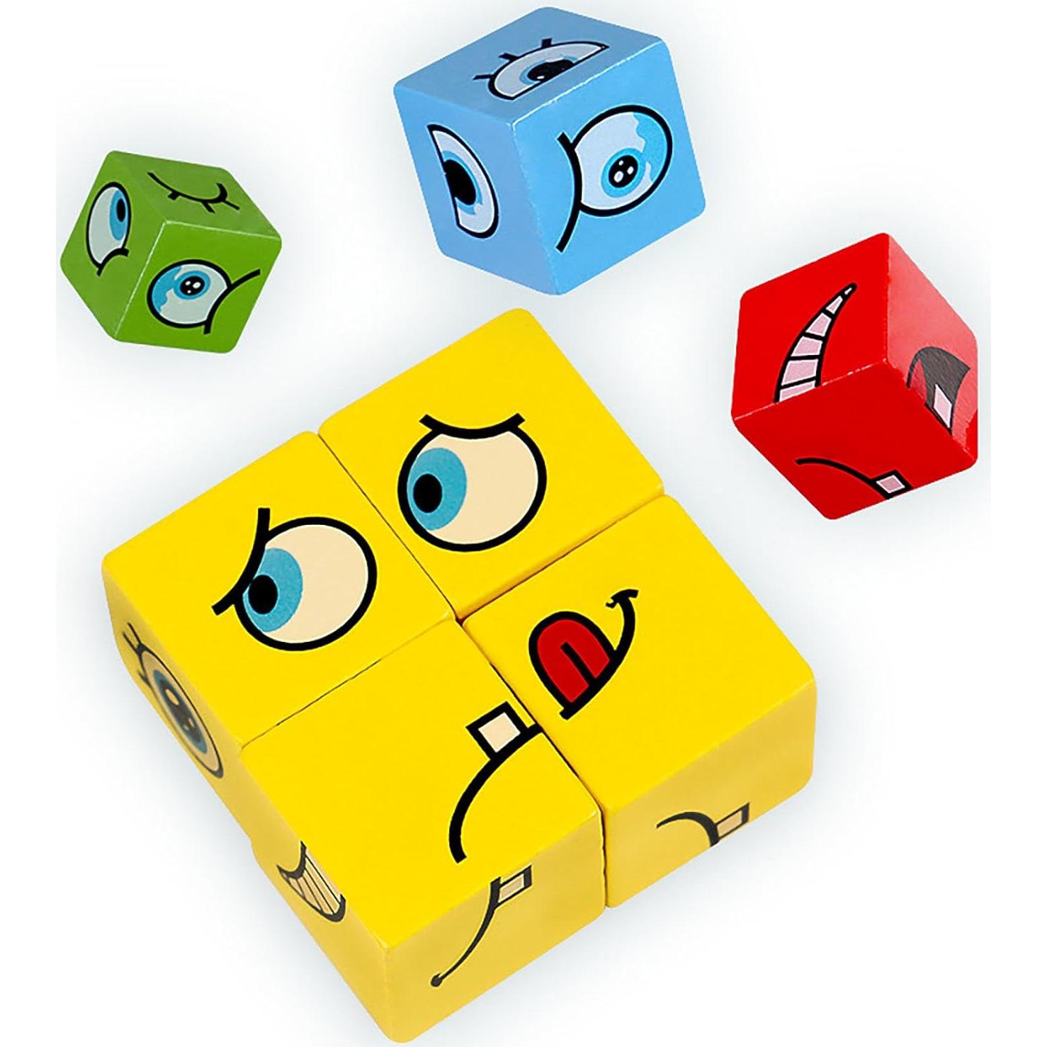 Rompecabezas de Expresiones Faciales de Madera ALaLatois 15.7x9.7 cm