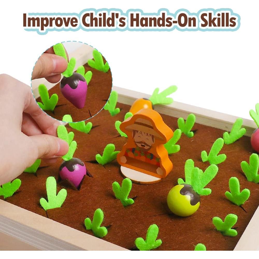 Juego Educativo de Madera Skrtuan - Cosecha de Zanahorias 23.5cm