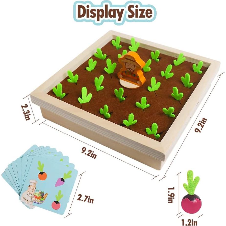 Juego Educativo de Madera Skrtuan - Cosecha de Zanahorias 23.5cm