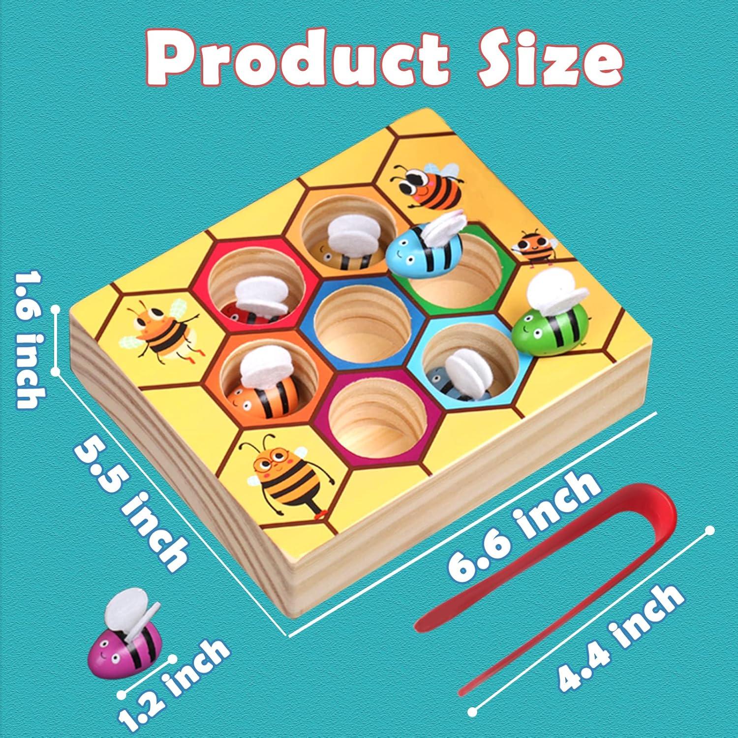 Juguete Montessori de Clasificación de Colores YUNCHY - Abejas a Colmena