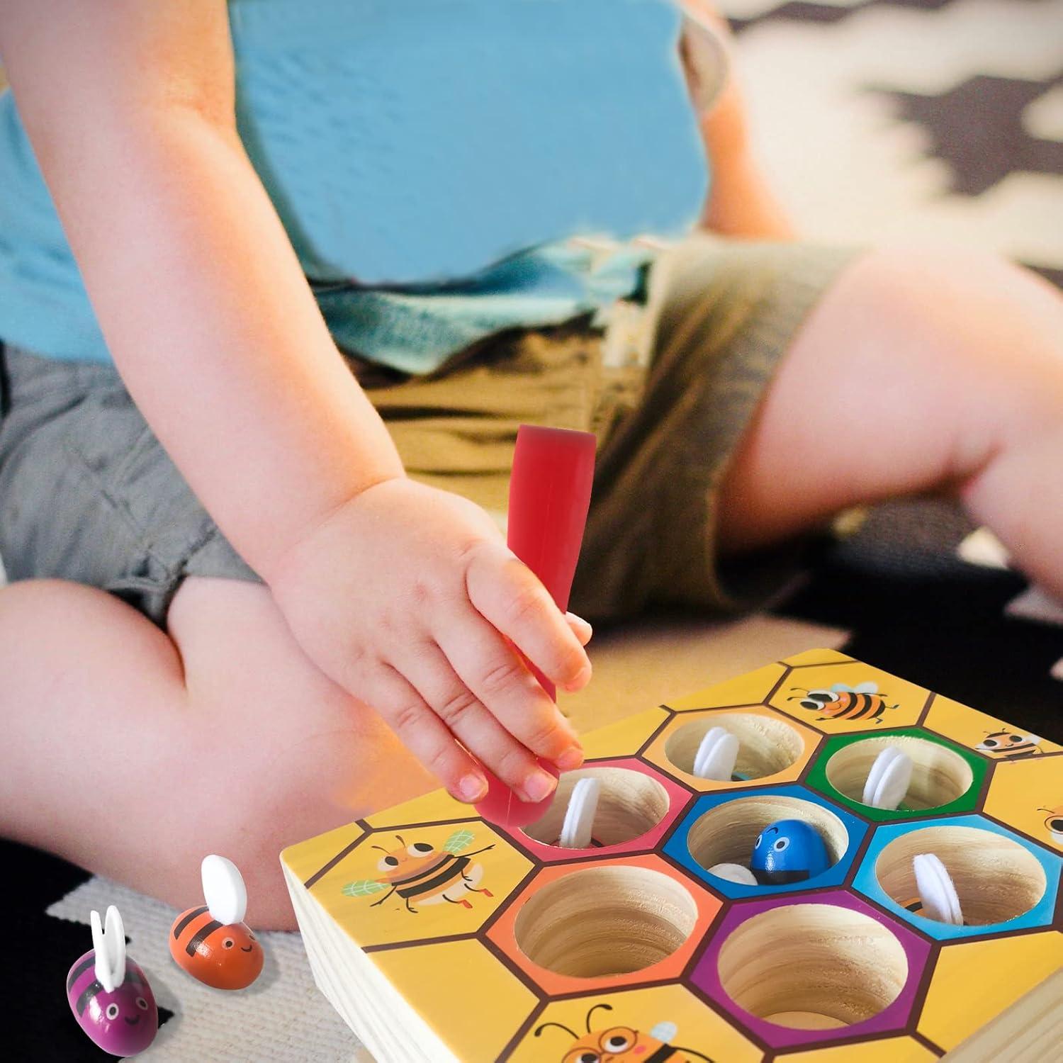 Juguete Montessori de Clasificación de Colores YUNCHY - Abejas a Colmena