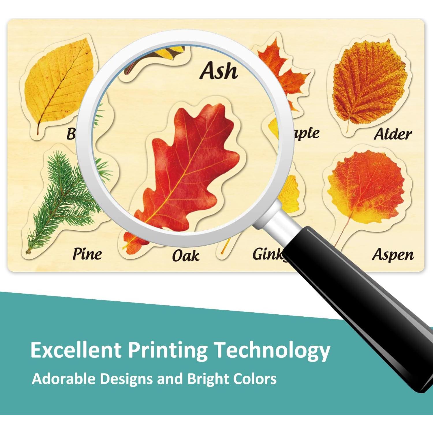 Rompecabezas de Madera MoinKidz Hoja de Otoño 33x20cm