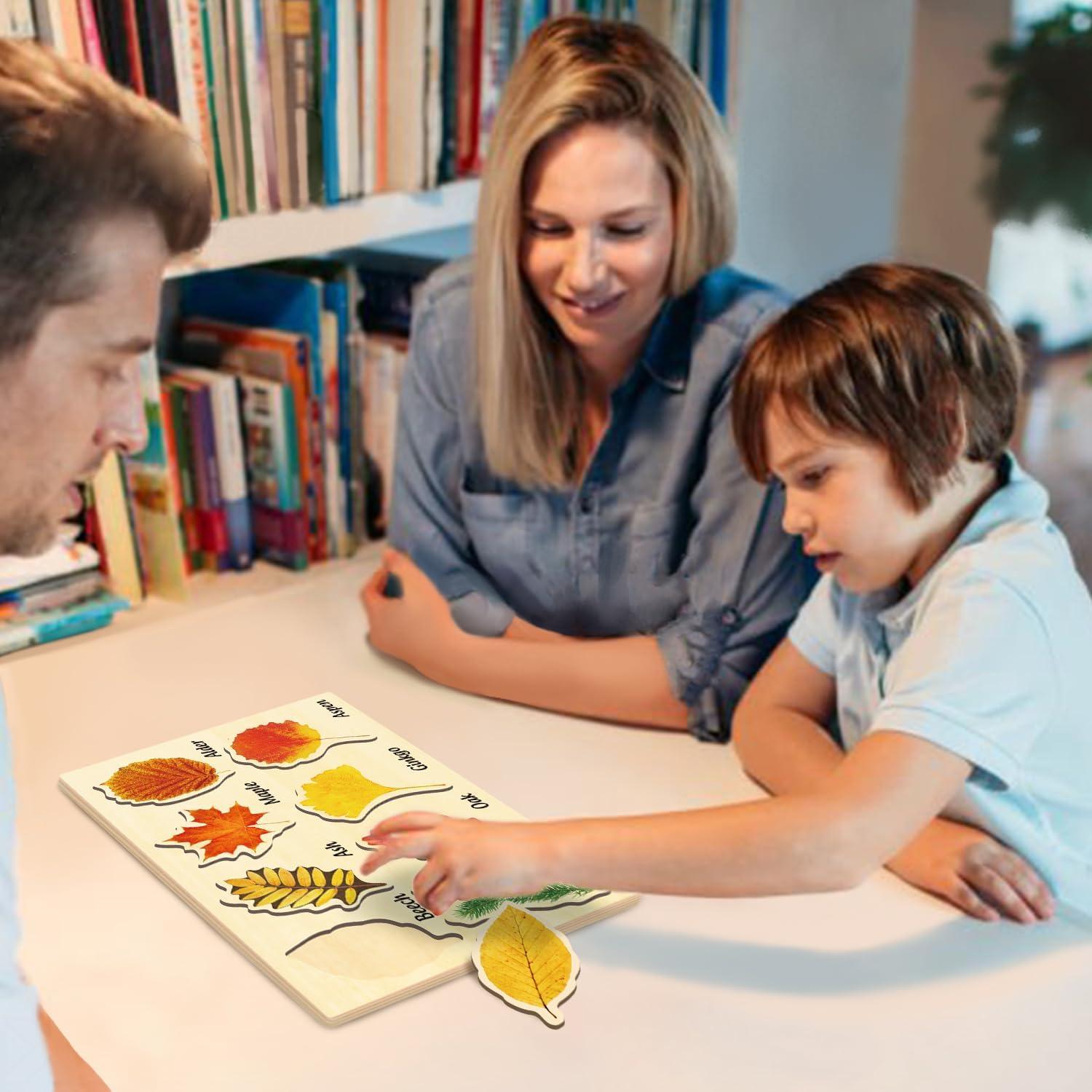 Rompecabezas de Madera MoinKidz Hoja de Otoño 33x20cm