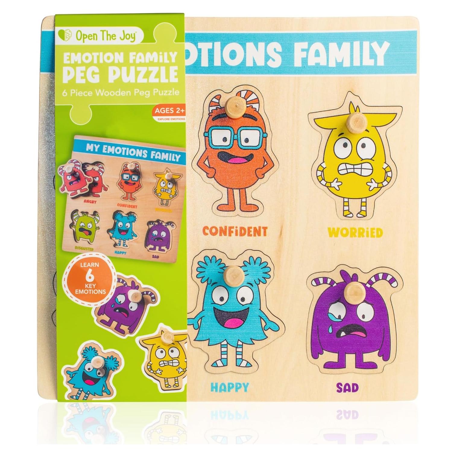 Rompecabezas Emocional Abre La Alegría - 6 Piezas Montessori 4+