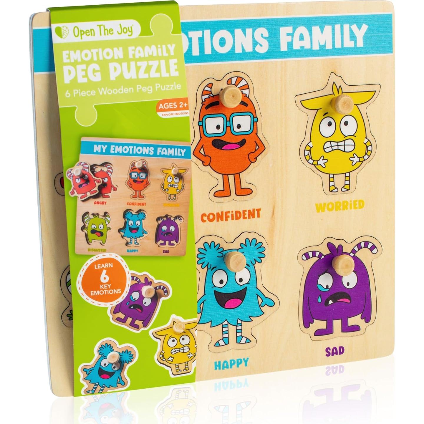 Rompecabezas Emocional Abre La Alegría - 6 Piezas Montessori 4+