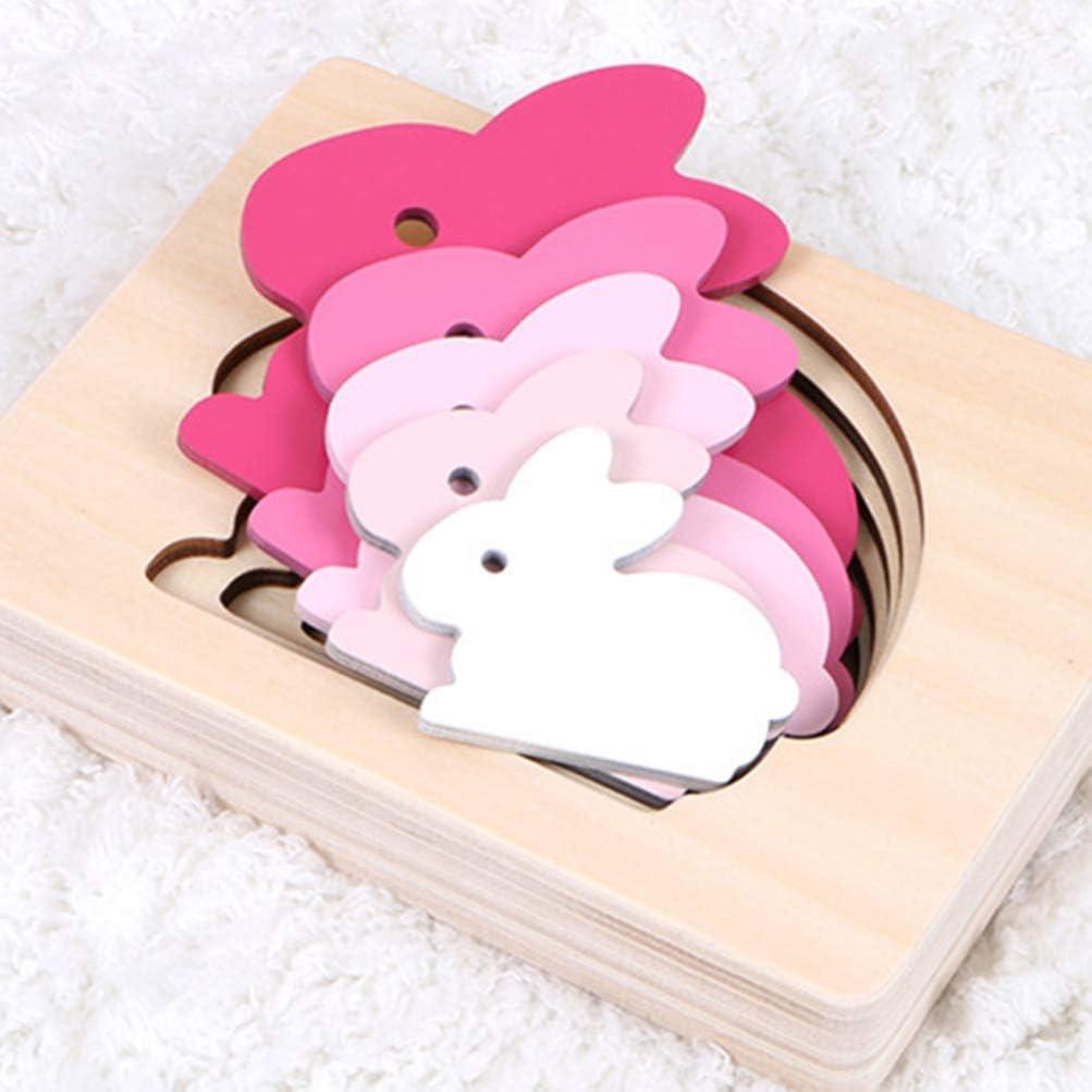 Rompecabezas de Madera Conejo Jojofuny 3D Educativo 15x11cm