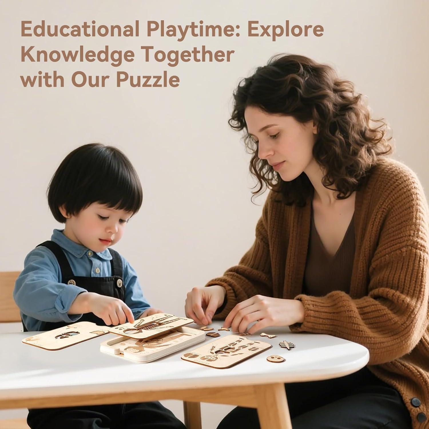 Rompecabezas de Madera del Cuerpo Humano 18 Piezas - Juguete Educativo