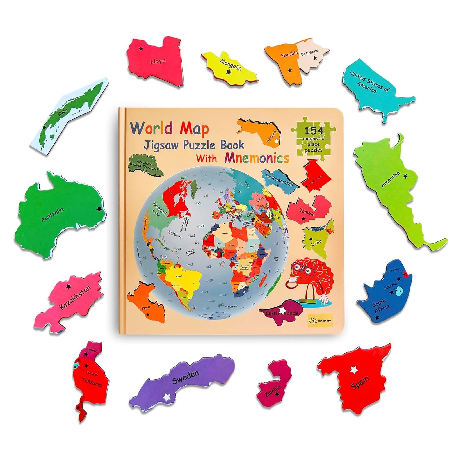 Libro de Rompecabezas Geográficos Mnemotecnia ML-1 154 Piezas