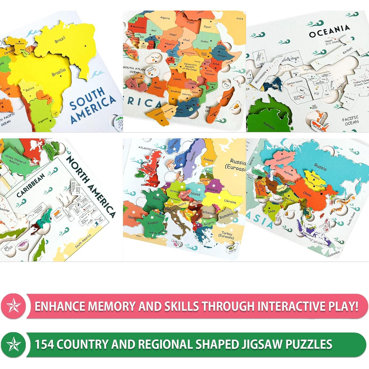 Libro de Rompecabezas Geográficos Mnemotecnia ML-1 154 Piezas