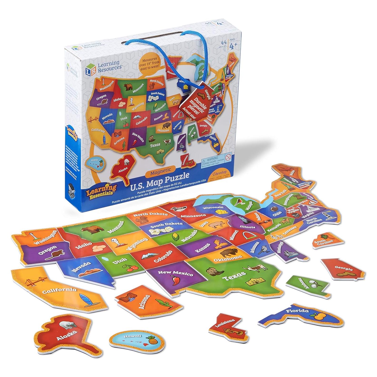 Rompecabezas Magnético de Geografía EE. UU. Learning Resources 45 Piezas