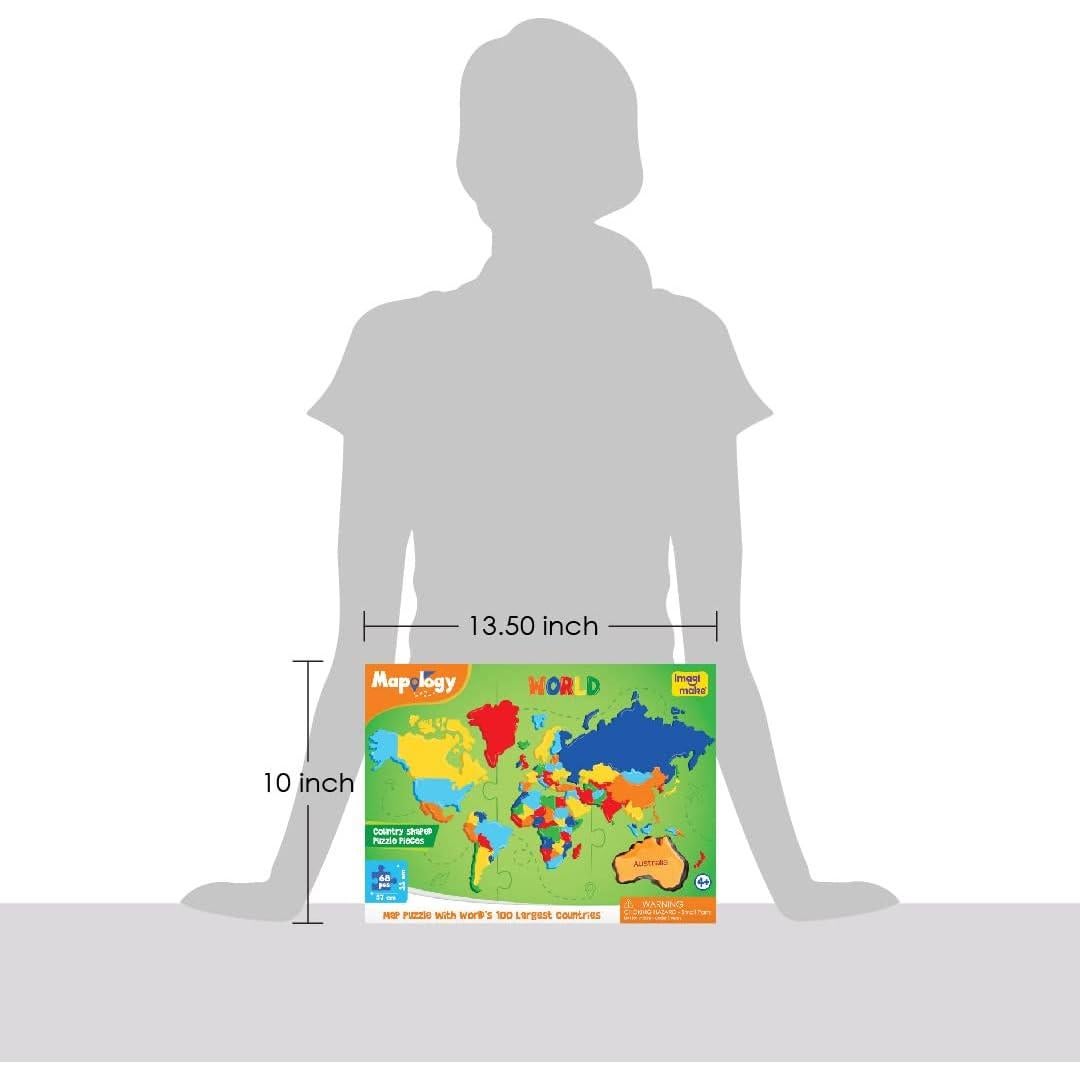 Rompecabezas Mapa del Mundo Imagimake 65 Piezas 5 Años+