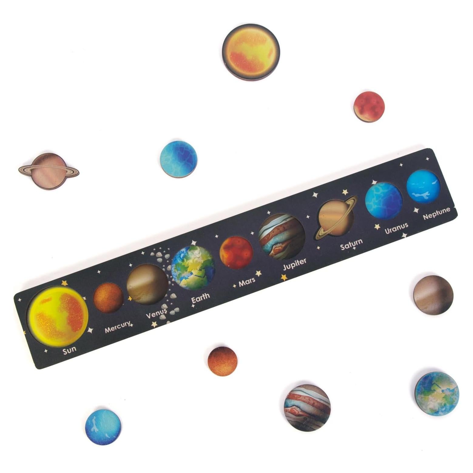 Rompecabezas de Madera Sistema Solar para Niños 3+ WOODENFUN